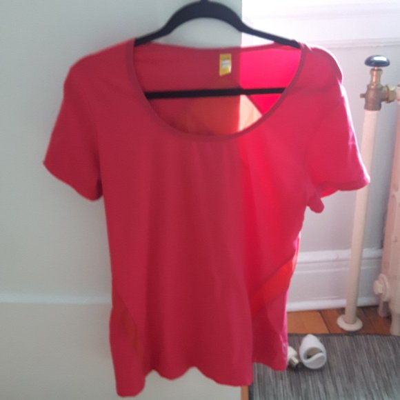 Yoga fushia orange mesh shirt - Picture 1 of 9
